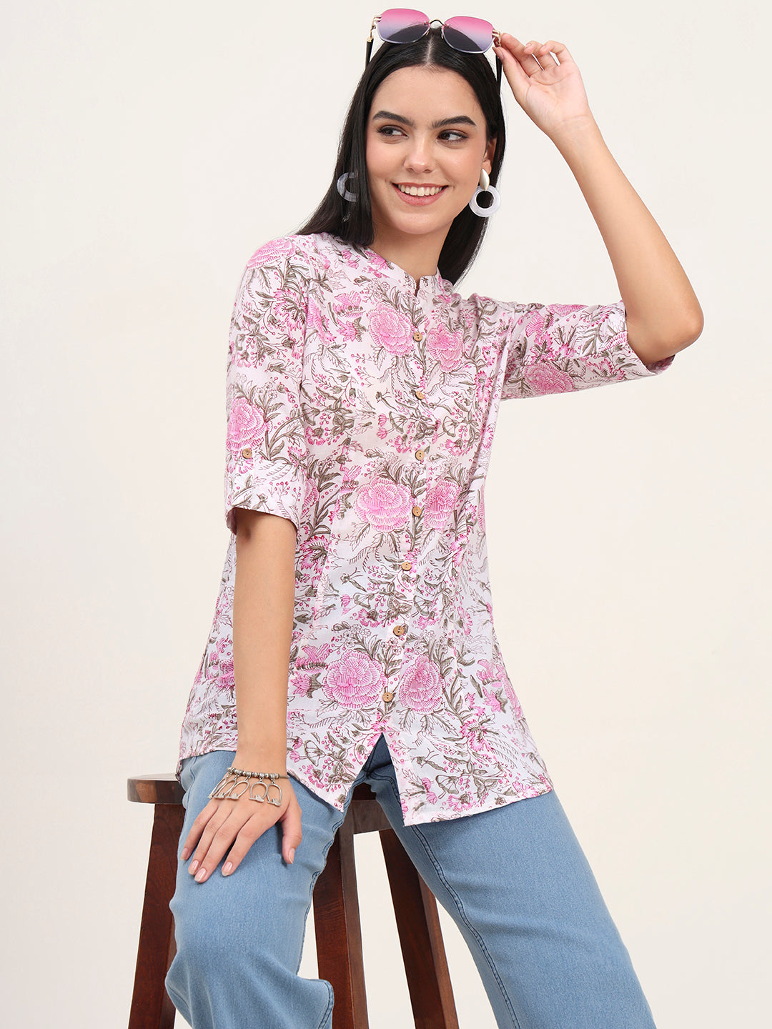 Noe Velarro White Cotton A-Line top