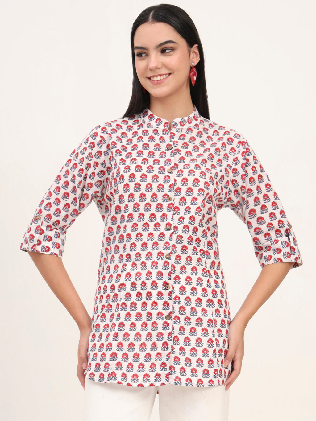 Noe Velarro White Cotton A-Line top