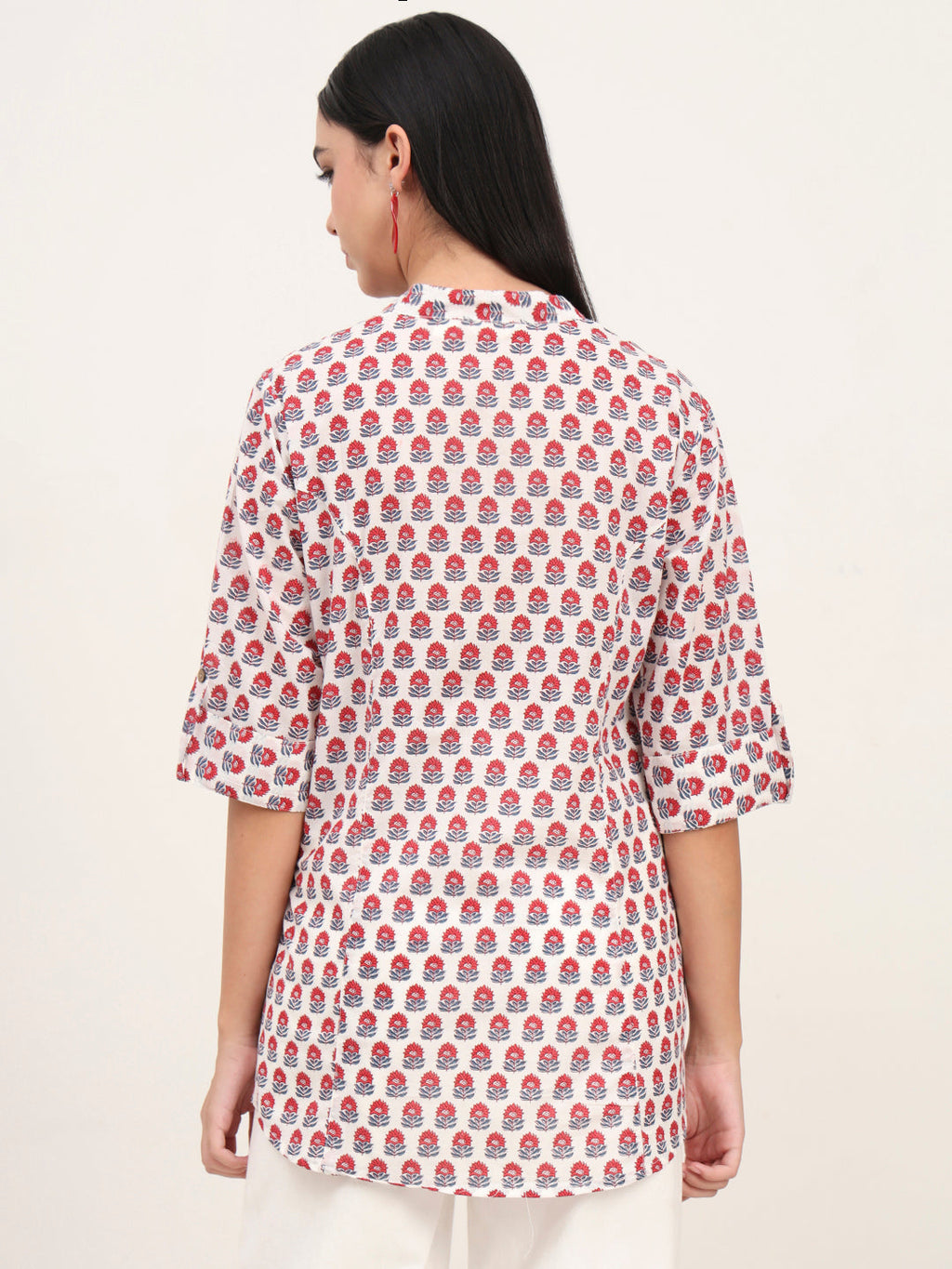 Noe Velarro White Cotton A-Line top