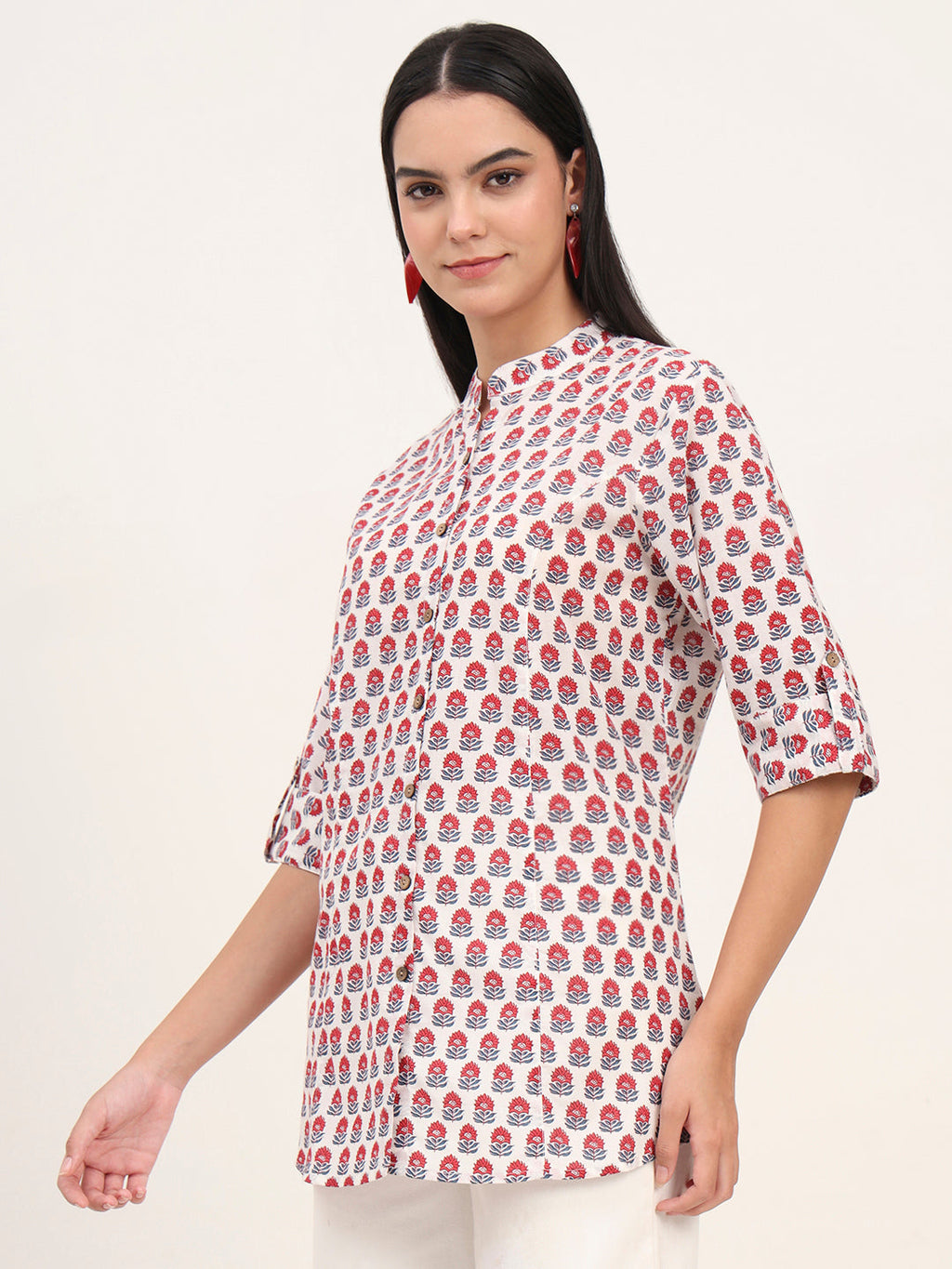 Noe Velarro White Cotton A-Line top
