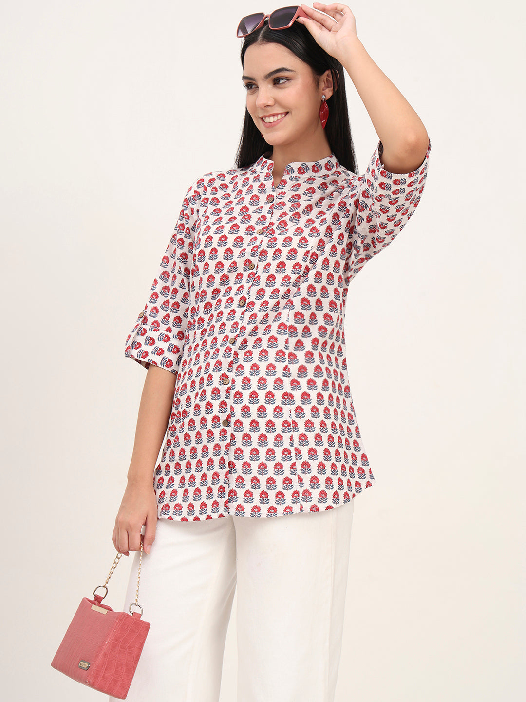 Noe Velarro White Cotton A-Line top