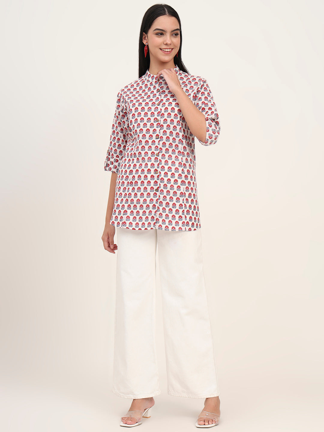 Noe Velarro White Cotton A-Line top