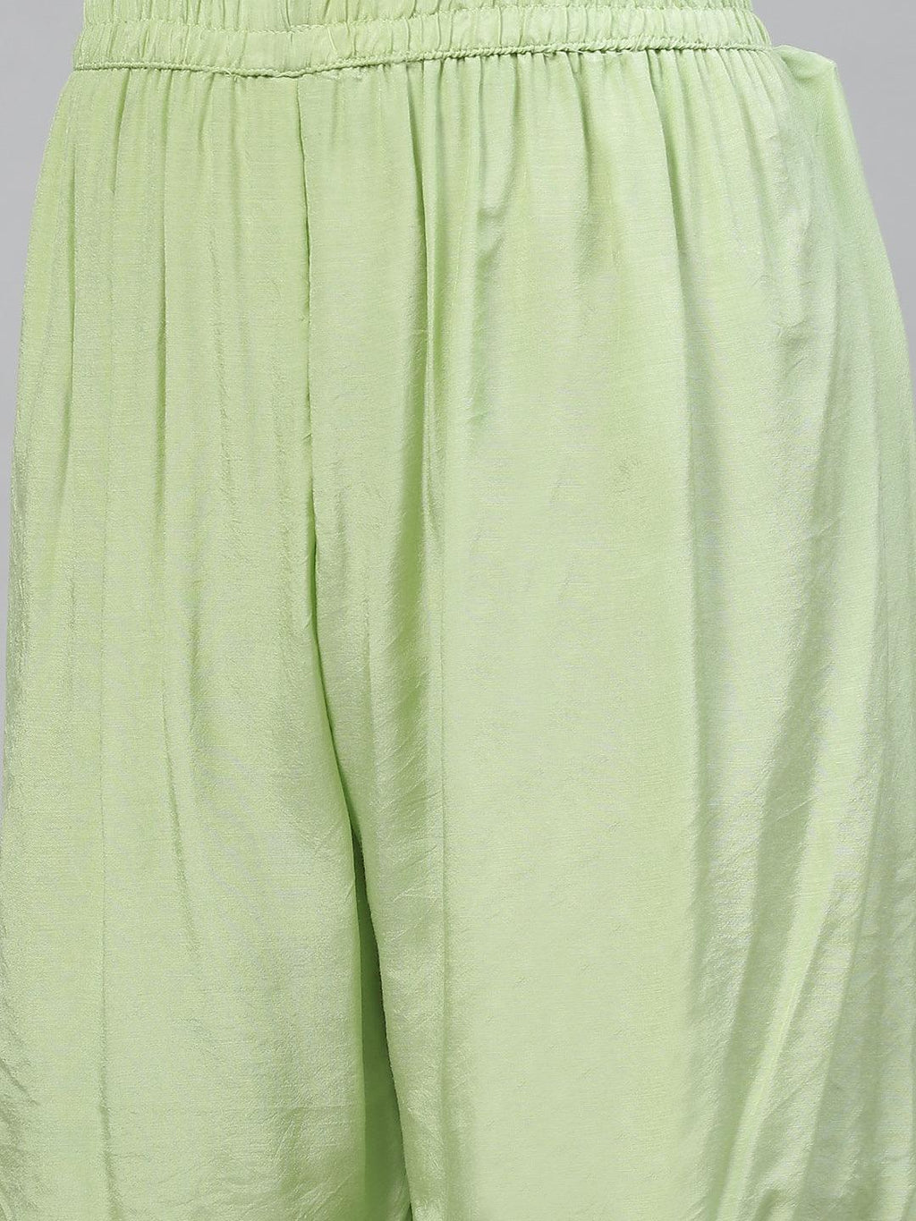 Divena Green Pure Muslin Peplum Hand embroidery Kurta Sharara with Chiffon dupatta - divena world