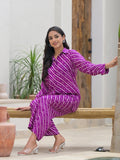 Noe Velarro Purple Stripes Shirt With Trousers Co-Ords