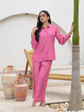 Noe Velarro Blue Abstract Printed Shirt With Trousers