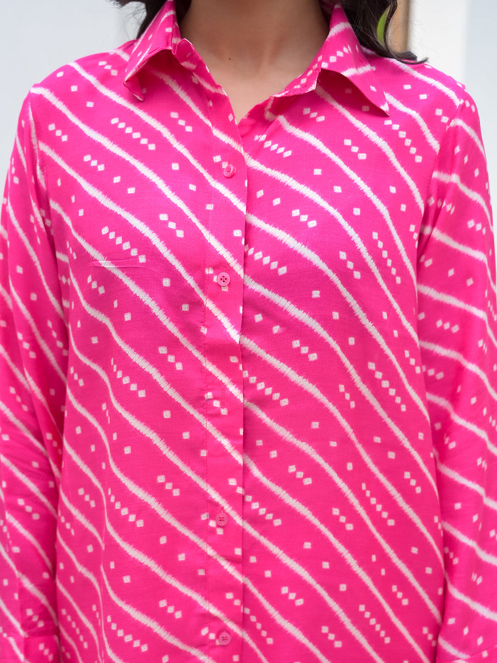 Noe Velarro Pink Striped Shirt With Trousers Co-Ords