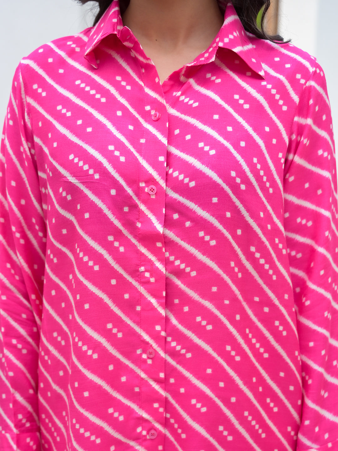 Noe Velarro Pink Striped Shirt With Trousers Co-Ords