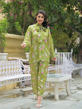 Noe Velarro Muslin Green Printed Co-ords Sets