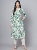 Noe Velarro A-Line White Rayon Kurta
